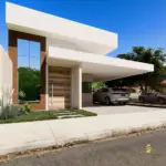Visualização 3D de fachada residencial pela Rabisco