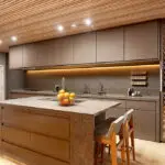 Visualização 3D de cozinha residencial pela Rabisco