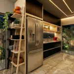 Visualização 3D de cozinha residencial pela Rabisco