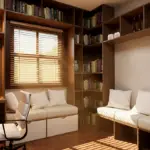 Visualização 3D de home office residencial pela Rabisco
